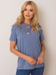 Naisten sininen puuvillainen t-paita hinta ja tiedot | Naisten paidat | hobbyhall.fi