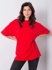 RUE PARIS Punainen puuvillainen t-paita hinta ja tiedot | Naisten paidat | hobbyhall.fi