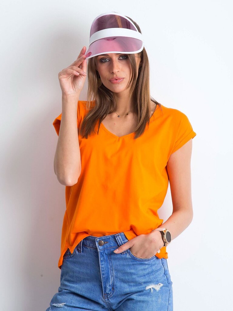 Oranssi V-aukkoinen t-paita hinta ja tiedot | Naisten paidat | hobbyhall.fi