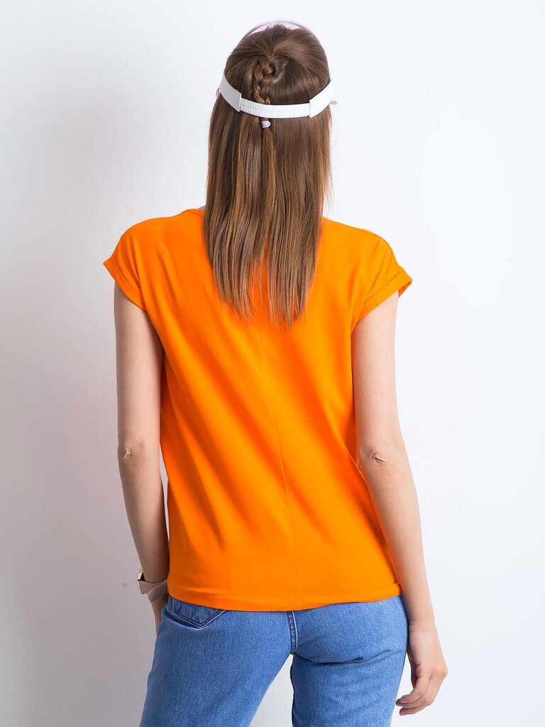 Oranssi V-aukkoinen t-paita hinta ja tiedot | Naisten paidat | hobbyhall.fi