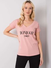 Vaaleanpunainen naisten t-paita printillä hinta ja tiedot | Naisten paidat | hobbyhall.fi