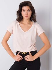 Vaaleanpunainen V-aukkoinen t-paita hinta ja tiedot | Naisten paidat | hobbyhall.fi