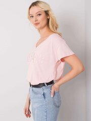 Vaaleanpunainen V-aukkoinen t-paita hinta ja tiedot | Naisten paidat | hobbyhall.fi