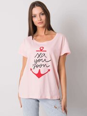 Vaaleanpunainen t-paita, jossa teksti hinta ja tiedot | Naisten paidat | hobbyhall.fi
