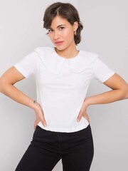 RUE PARIS Naisten valkoinen pusero kauluksella hinta ja tiedot | Naisten paidat | hobbyhall.fi