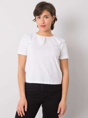 RUE PARIS Naisten valkoinen pusero kauluksella hinta ja tiedot | Naisten paidat | hobbyhall.fi