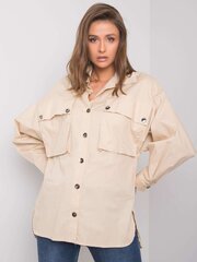 RUE PARIS Naisten beige paita taskuilla hinta ja tiedot | Naisten paidat | hobbyhall.fi