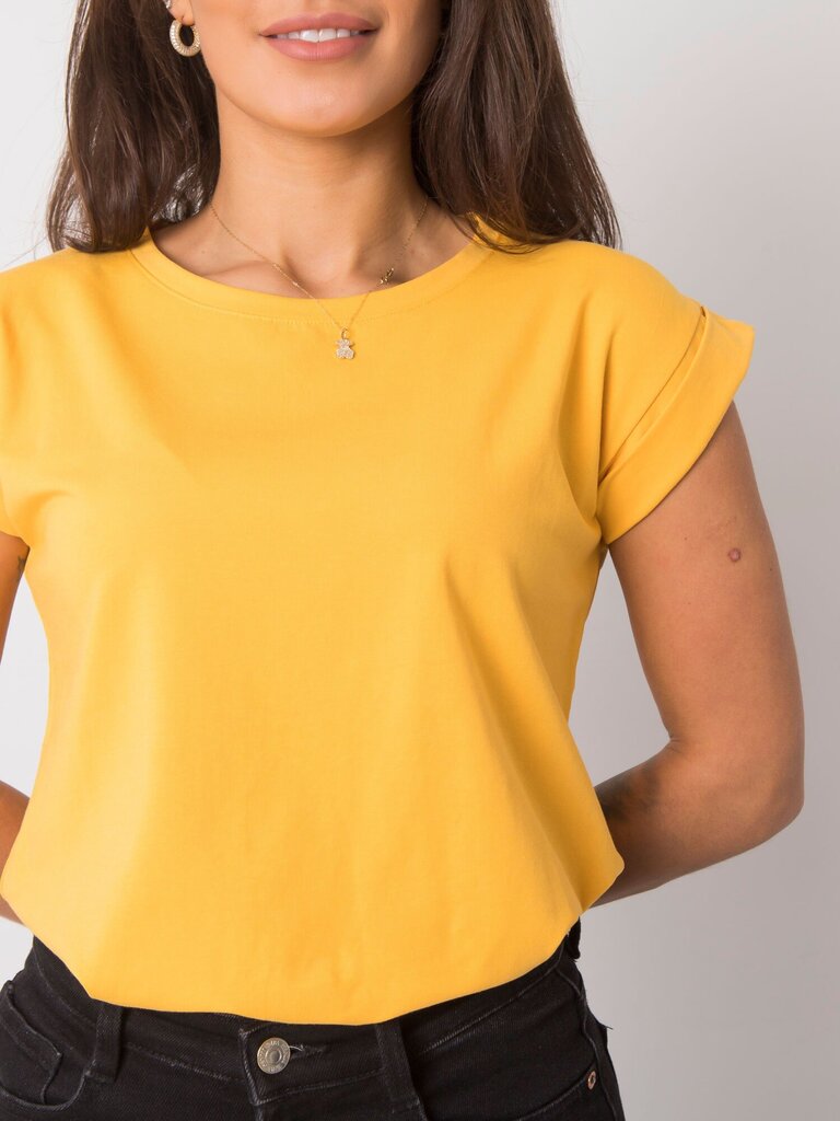 Naisten t-paita vaalean oranssina hinta ja tiedot | Naisten paidat | hobbyhall.fi