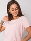 Naisten vaaleanpunainen puuvillainen t-paita hinta ja tiedot | Naisten paidat | hobbyhall.fi