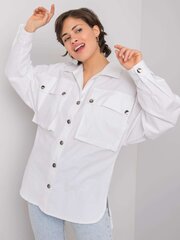 RUE PARIS Valkoinen naisten paita taskuilla hinta ja tiedot | Naisten paidat | hobbyhall.fi