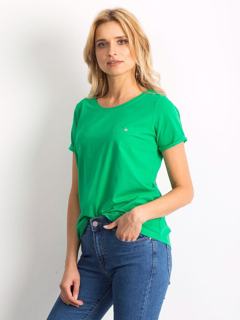 Naisten vihreä puuvillainen t-paita hinta ja tiedot | Naisten paidat | hobbyhall.fi