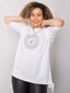 Naisten plus kokoinen valkoinen pusero, jossa applikaatio hinta ja tiedot | Naisten paidat | hobbyhall.fi