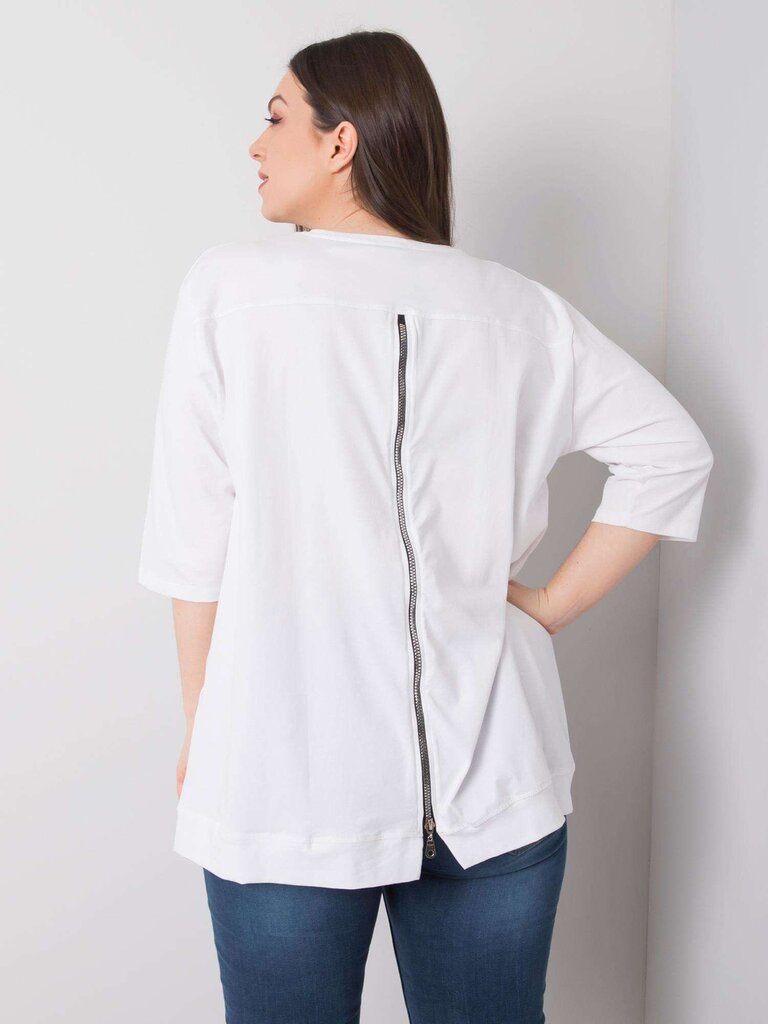 Plus-kokoinen valkoinen pusero, jossa applikaatio hinta ja tiedot | Naisten paidat | hobbyhall.fi
