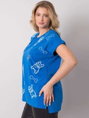 Naisten sininen pusero printillä ja applikaatiolla hinta ja tiedot | Naisten paidat | hobbyhall.fi