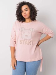 Vaaleanpunainen pusero kiiltävällä applikaatiolla hinta ja tiedot | Naisten paidat | hobbyhall.fi
