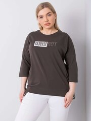 Tumma khaki plus kokoinen puuvillapusero, jossa applikaatio hinta ja tiedot | Naisten paidat | hobbyhall.fi