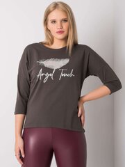 Tumma khaki plus kokoinen puuvillapusero printillä hinta ja tiedot | Naisten paidat | hobbyhall.fi