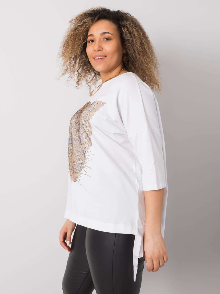 Naisten plus kokoinen pusero, jossa valkoinen applikaatio hinta ja tiedot | Naisten paidat | hobbyhall.fi
