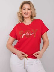 Plus-koon punainen pusero, jossa resori hinta ja tiedot | Naisten paidat | hobbyhall.fi