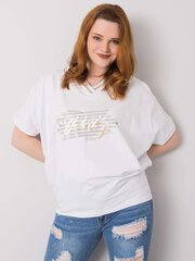 Plus-kokoinen valkoinen pusero, jossa leikatut hihat hinta ja tiedot | Naisten paidat | hobbyhall.fi