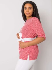 Plus-koon valkoinen ja punainen pusero kuvioilla hinta ja tiedot | Naisten paidat | hobbyhall.fi