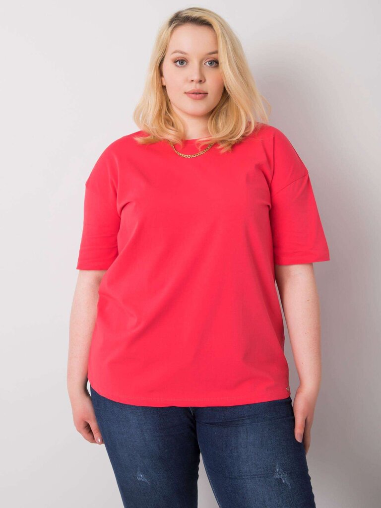 Plus-kokoinen t-paita puuvillaa hinta ja tiedot | Naisten paidat | hobbyhall.fi