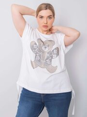 Plus kokoinen valkoinen pusero strassit hinta ja tiedot | Naisten paidat | hobbyhall.fi