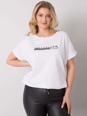 Plus-kokoinen valkoinen pusero brodeerauksella hinta ja tiedot | Naisten paidat | hobbyhall.fi