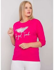 Puuvillainen plus-kokoinen pusero, jossa painettu kuvio hinta ja tiedot | Naisten paidat | hobbyhall.fi