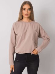 Tumman beige puuvillapusero, jossa pitkät hihat hinta ja tiedot | Naisten paidat | hobbyhall.fi