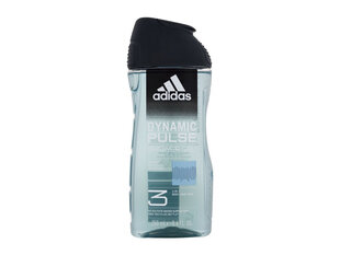 Suihkugeeli Adidas Dynamic Pulse 3-in-1 suihkugeeli miehille, 250 ml hinta ja tiedot | Adidas Vartalonhoito | hobbyhall.fi