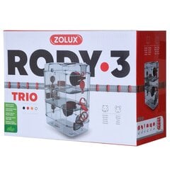 Häkki jyrsijöille Zolux Rody3 Trio, punainen hinta ja tiedot | Pieneläinten häkit ja tarvikkeet | hobbyhall.fi