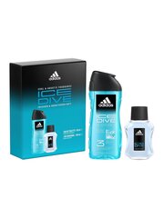 Lahjasetti Adidas Ice Dive miehille: EDT Hajuvesi, 50 ml + suihkugeeli, 250 ml hinta ja tiedot | Miesten hajuvedet | hobbyhall.fi