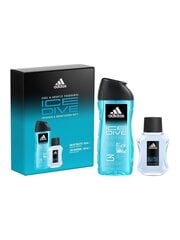 Lahjasetti Adidas Ice Dive miehille: EDT Hajuvesi, 100 ml + suihkugeeli, 250 ml hinta ja tiedot | Miesten hajuvedet | hobbyhall.fi