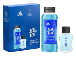 Lahjasetti Adidas UEFA 9 Best of Best miehille: hajuvesi EDT, 50 ml + suihkugeeli, 250 ml hinta ja tiedot | Miesten hajuvedet | hobbyhall.fi