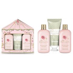 Kosmetiikkasetti Baylis & Harding Royale Garden Rose, Poppy & Vanilla Luxury Trio Bathing: suihkugeeli, 300 ml + suihkuvoide, 300 ml + vartalovoide, 200 ml hinta ja tiedot | Vartalovoiteet ja -emulsiot | hobbyhall.fi