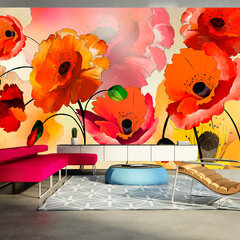 Valokuvatapetti XXL - Velvet poppies 490x280 cm hinta ja tiedot | Valokuvatapetit | hobbyhall.fi