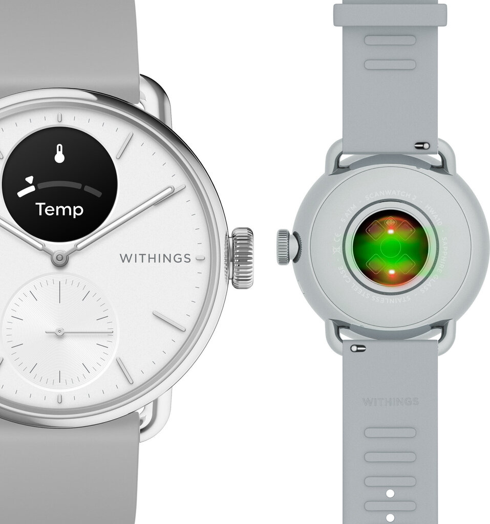 Withings Scanwatch 2, 38 mm, White hinta ja tiedot | Älykellot | hobbyhall.fi