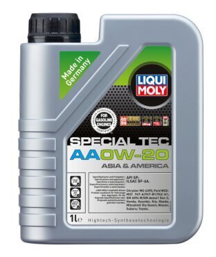 Liqui Moly moottoriöljy Special Tec AA 0W-20, 4l hinta ja tiedot | Moottoriöljyt | hobbyhall.fi