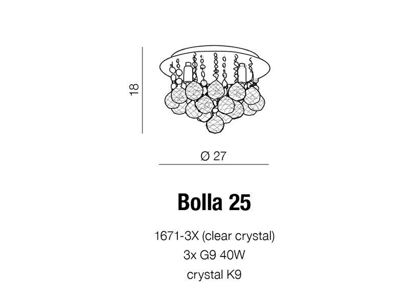 Kattovalaisin Azzardo Bolla 25 hinta ja tiedot | Kattovalaisimet | hobbyhall.fi