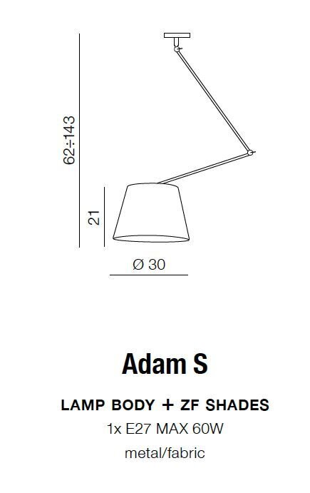 Riippuvalaisin Azzardo AZ1841 Adam S hinta ja tiedot | Riippuvalaisimet | hobbyhall.fi