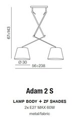 Riippuvalaisin Azzardo AZ1842 Adam 2S hinta ja tiedot | Riippuvalaisimet | hobbyhall.fi