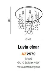 Kattovalaisin Azzardo Luvia Chrome hinta ja tiedot | Kattovalaisimet | hobbyhall.fi