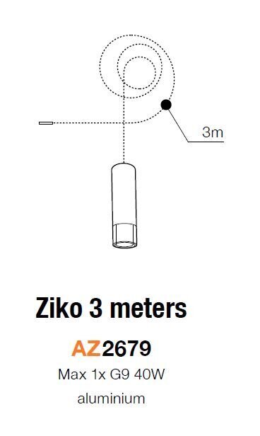 Riippuvalaisin Azzardo Ziko 3 Black hinta ja tiedot | Riippuvalaisimet | hobbyhall.fi