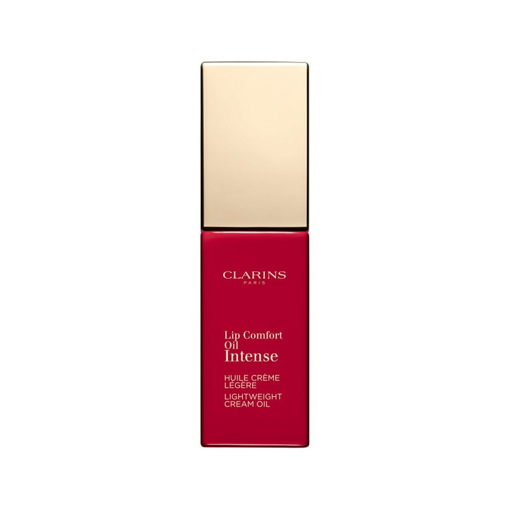 Huulikiilto Clarins Intense Lip Comfort Oil, 07 Intense Red, 7 ml hinta ja tiedot | Huulipunat, huulikiillot ja huulirasvat | hobbyhall.fi