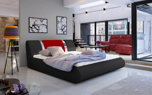 Flavio sänky, 180x200 cm, musta / punainen hinta ja tiedot | Sängyt | hobbyhall.fi