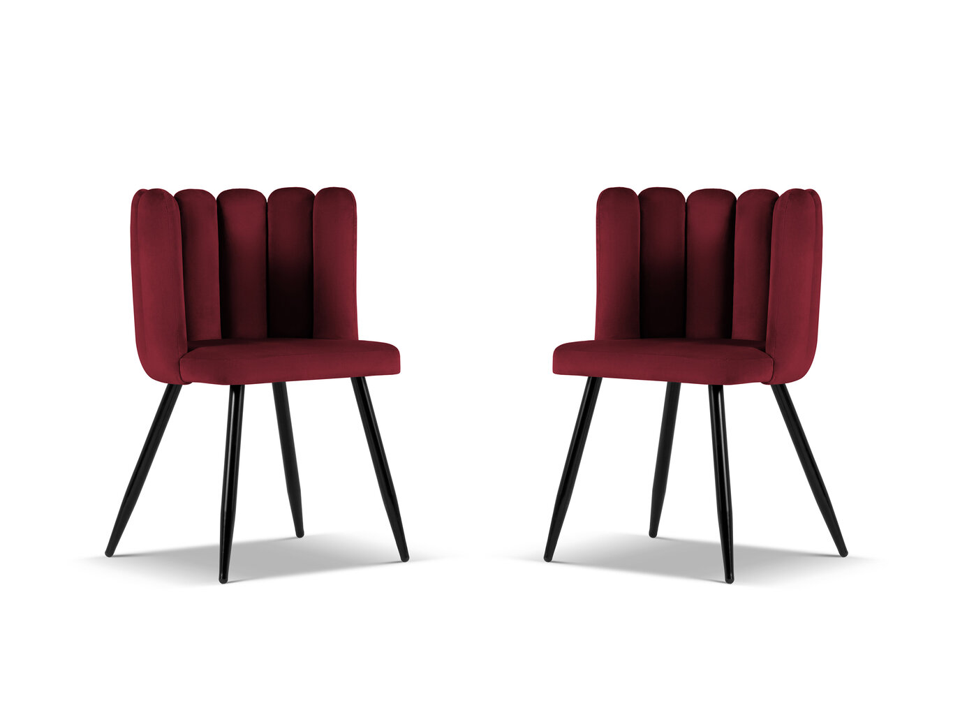Tuolisarja Cosmopolitan Design Evora, punainen, 2 tuolia hinta ja tiedot | Ruokapöydän tuolit | hobbyhall.fi
