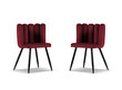 Tuolisarja Cosmopolitan Design Evora, punainen, 2 tuolia hinta ja tiedot | Ruokapöydän tuolit | hobbyhall.fi