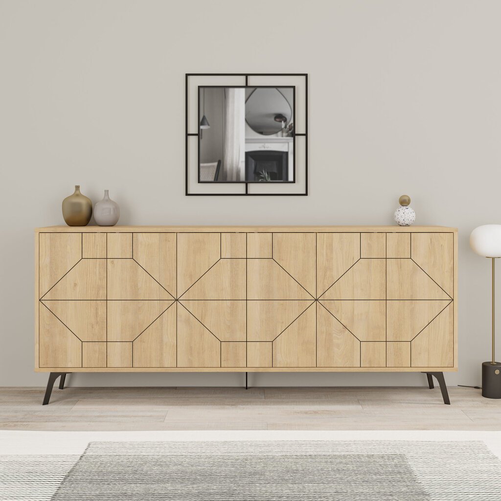 Säilytyskaappi Asir, 184x77,4x35cm, beige hinta ja tiedot | Sivupöydät | hobbyhall.fi