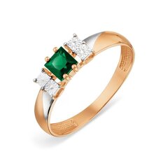 Kultainen sormus smaragdilla hinta ja tiedot | Sormukset | hobbyhall.fi